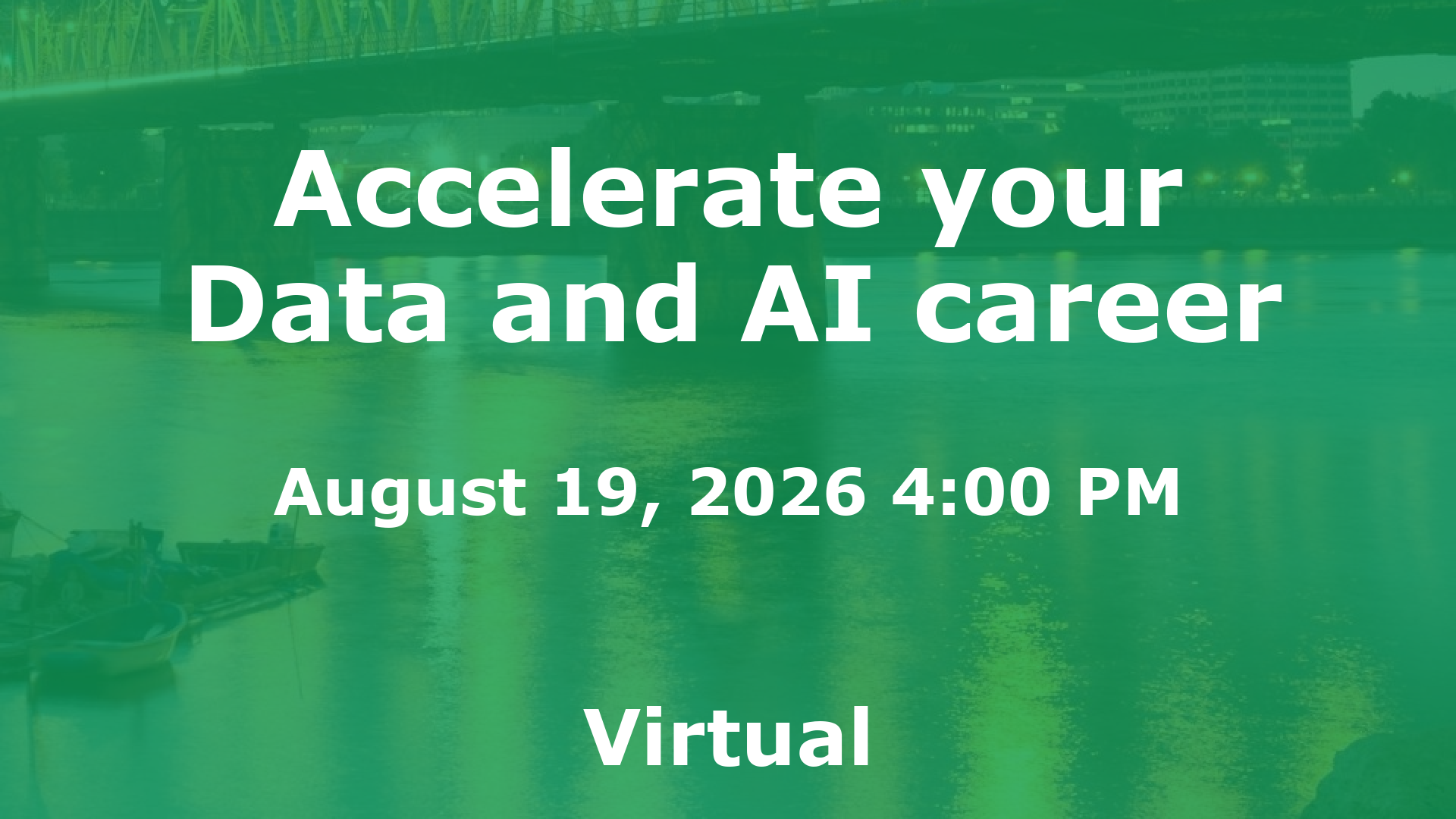 Accelerate your Data and AI career event image